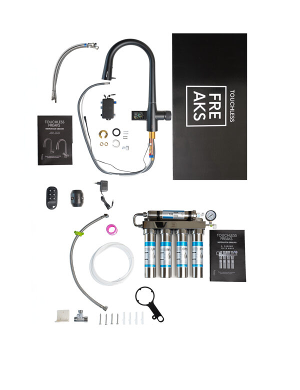 Bateria bezdotykowa wyświetlacz LCD z filtrem 5-fazowym czarna